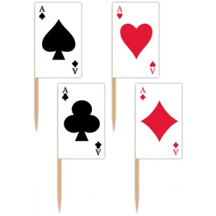 Casino Playing Card Food Picks